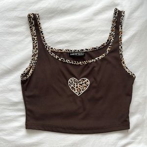 brown crop top